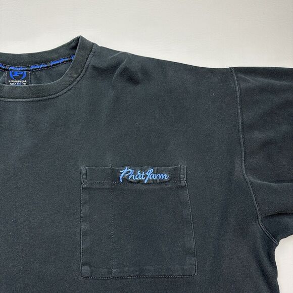 Vintage Phat Farm Shirt Mens Large Black Loungewear Collection Hip Hop Oversized - Picture 2 of 8